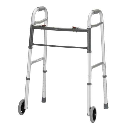 Front Wheel Folding Walker Adult - Color: Silver Image