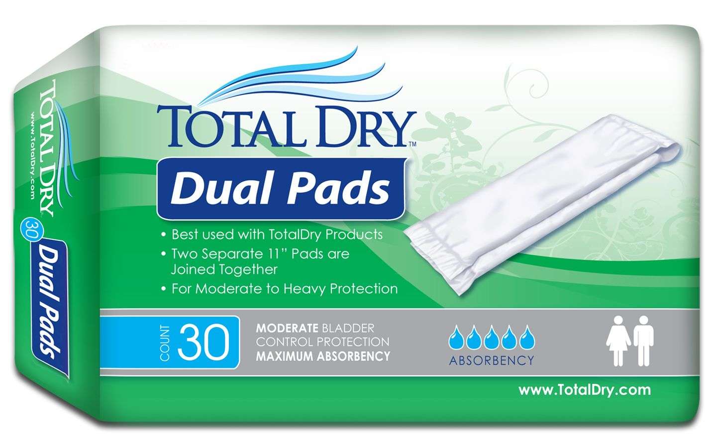 Total Dry Dual Pads - Package: Pk/30 Image